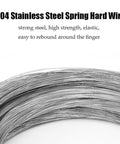304 stainless steel spring hard wire coil, 0.8 mm diameter, bright finish