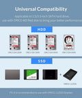 Universal compatibility of Dual Bay 3.5 Inch USB 3.0 To SATA 3 Hard Drive Docking Station With Rock Solid Aluminum Enclosure.