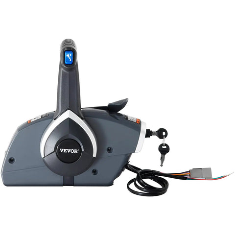 Boat Throttle Control For Single Engine Outboard Remote With Side Mounted Binnacle Single Lever Key Switch And Lanyard shown