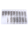 Legit Stainless Steel Micro Screw Nut Washer Assortment For Glasses Eyewear And Watches Jewelry Repair with various sizes in clear organizer.