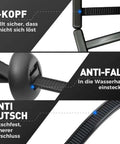 Heavy Duty Universal Cable Tie Buckle With Self Locking Nylon Zip Ties Holder close-up showing T-kopf, anti-fall, anti-rutsch features.