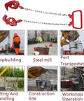 Upgraded Heavy Duty Chain Drum Lifter With 1100 Pound Capacity For Safe Vertical Lift Of 55 Gallon Steel Barrels, used in workshop operations.