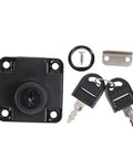 Premium Zinc Alloy File Cabinet Lock Replacement Cam Key Set For Locking Desk Drawers Office Files And Storage Boxes With Two Keys components including lock, keys, and hardware