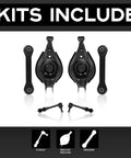 Upgrade Your Ride With This 6Pcs Suspension Kit Featuring Rear Lower Control Arms And Sway Bar Links For Chevy Equinox Models From 2008 To 2017 Ensure Smooth Handling And Keep Your Streets Cruising In Total Style. 6-piece black steel rear suspension kit