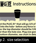 Step 2: Size selection instructions for Heavy Duty Asphalt Plugs for Driveways and Pavements One And One Eighth Inch 25 Pack Quick Patch For Potholes Easy Application Weather Resistant Blacktop Repair Kit DIY Friendly.
