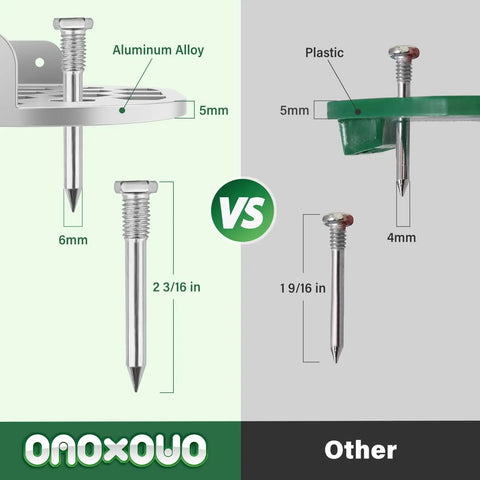 Comparison of Heavy Duty Lawn Aerator Shoes With Thick Metal Base and steel spikes vs regular plastic base with shorter spikes