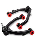 2 To 4 Inch Lift Upper Control Arm Kit For 2007 2018 Silverado 1500 Sierra 1500 Tahoe Yukon Yukon XL Suburban 1500 And Escalade Suspension Upgrade Set Of 2, black arms with red bushings