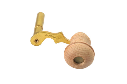Grandfather Clock Winding Key Set Brass Crank Winder Mainspring Tool For Clock Repair size 4.75-No 10
