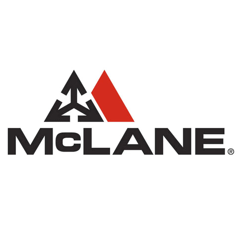 McLane logo with black text and red triangle icon