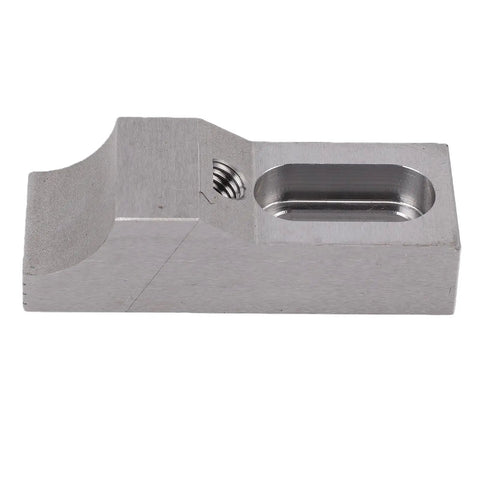 Solid Side Clamp Vise Set With Low Profile M8 Arc Jaws Made From Tough S136H Mold Steel For Milling CNC Machines and Precision Workholding On Tiny Jobs Where Big Vises Won't Fit.