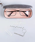 527 Piece Eyeglass Repair Kit With Glasses Screws, Tiny Screwdriver Set, Tweezers, Cleaning Cloth, And Portable Case