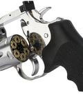 Dan Wesson 715 CO2 Powered Airsoft Revolver Low Power Version Silver Finish open cylinder view