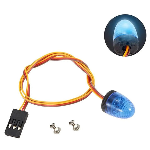 Rad Circular Ultra Bright LED Police Flash Light With Rotating Alarming Strobe, 5 Modes, Compact RC Model Warning Light with wiring