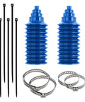 Silicone Inner Tie Rod Boots With Locking C Clamps And Bellows Cable Ties for steering rack protection, blue kit