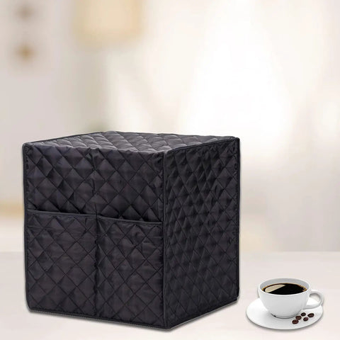 Universal Waterproof Coffee Maker Dust Cover With Anti Impact Cotton, Dual Pockets, Fits Most Dual Brew Machines