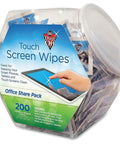 Touch Screen Wipes For Monitors, Laptops, TVs And Phones, Office Pack 5.0 X 6.0 Inches, 200 Individually Wrapped Wipes, Safe For Screens