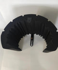 Heavy Duty High Density Acoustic Foam Mic Shield For Studio Recording And Podcasting With Real Deal Noise Blocking And Echo Dampening To Bring You Clean Badass Vocals Daily top view of black foam with mounting bracket