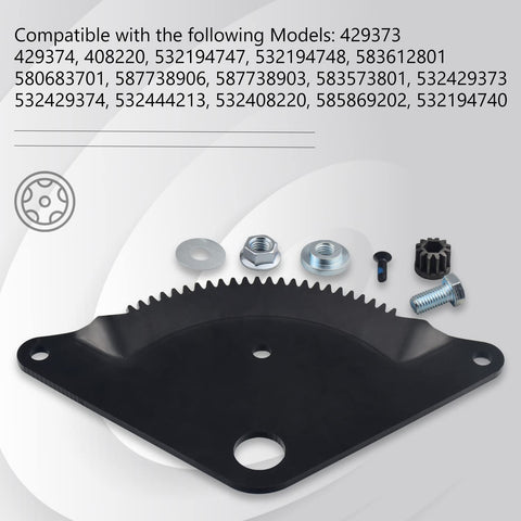 Steering Gear Rebuild Kit With Sector Plate Fits Craftsman AYP Poulan Weedeater Jonsered And Electrolux Lawn Mowers And Garden Tractors