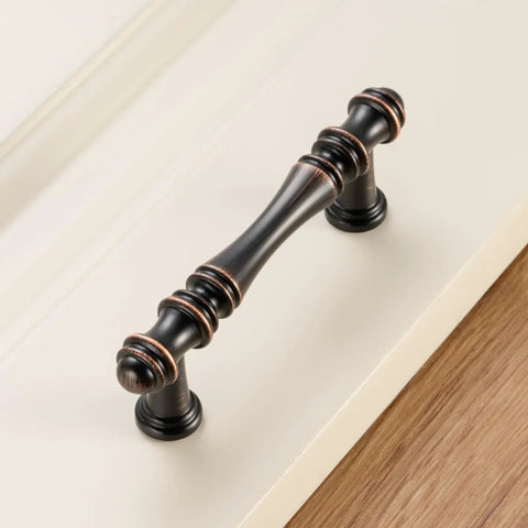 Premium 10 Pack 3 Inch Center To Center Oil Rubbed Bronze Cabinet Pulls For Kitchen Drawer Handles, showcasing smooth rounded grip.