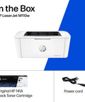 LaserJet M110w Black And White Wireless Printer For Small Teams, Lightning Fast Speeds, Easy Setup. Includes toner and power cord.
