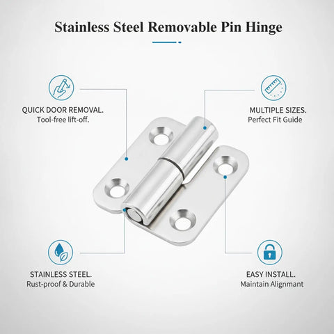 Quick Swap Removable Pin Hinge One Piece With Lift Off Center Pivot For Easy Cabinet And Door Removal Hassle Free Hardware For Painting Cleaning And Weekend Warrior Projects Solid Build