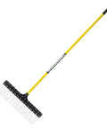 Heavy-Duty 55-Inch Fiberglass Rake With A 21-Inch Steel Tined Head For De-Thatching And Landscaping
