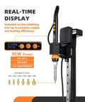 All In One Heat Set Insert Tool Kit With 200 Brass Inserts And 90W Soldering Iron For 3D Printing Pro Builds M2 Through M8 Knurled Nuts On PLA ABS PETG, featuring a 90W soldering iron with real-time display.
