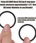 6 Pack Boat Armor Filler Cap O-Rings 1.5 Inch Deck Fill Gaskets For Gas Water Diesel Fuel Seal Nitrile Rubber O-Ring Seals Marine Gas Cap Gasket Durable Leakproof Components, black nitrile rings shown in hand