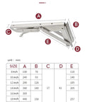 2 Pack Stainless Steel Folding Angle Brackets Iron Triangle Wall Mounts For Shelves Benches Tables And Tools White 8 Inch Heavy Duty Support Easy Install