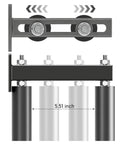 Six Inch Slide Gate Guide Roller With Black Steel Bracket Adjustable UHMW Nylon Rollers 5.5 Inch Heavy Duty Sliding Gate Hardware