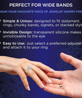 Ring Size Adjuster Kit For Loose Rings With Wide Bands 3 To 8mm Fits Thick Bands Includes 6 Spiral Guards And 6 Pad Guards