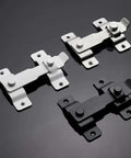 Three metal barn door latches in matte black and silver finish. Matte Black Stainless Steel Barn Door Latch 4.33 By 3.23 Inch Tough As Nails Heavy Duty.