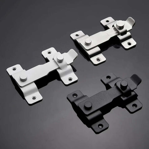 Three metal barn door latches in matte black and silver finish. Matte Black Stainless Steel Barn Door Latch 4.33 By 3.23 Inch Tough As Nails Heavy Duty.