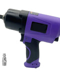 1/2 Inch Composite Air Impact Wrench With Twin Hammer Guts Delivers A Badass 1300 Ft Lbs Of Max Loosening Torque At A Screaming 8000 Rpm side view with connector.