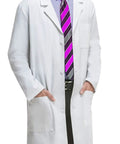 Professional Lab Coat For Men And Women Long Sleeve White Unisex Size Large Durable Cotton Polyester Blend