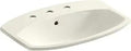Cimarron Self Rimming Lavatory Sink With Eight Inch Centers Transitional Bathroom Fixture For Traditional And Modern Baths Easy Install