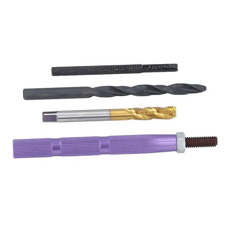 Horett Metric Thread Repair Kit M6 x 1.0 Tool Set For Stripped Holes Durable 304 Stainless Steel Insert Kit Fixing Auto And Machine Parts, taps and drill