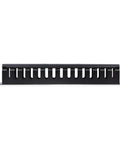 Horizontal 2U Server Rack Cable Management Finger Duct With Cover For 19 Inch Network Racks Slotted Wire Duct Raceway Panel