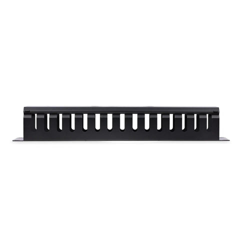 Horizontal 2U Server Rack Cable Management Finger Duct With Cover For 19 Inch Network Racks Slotted Wire Duct Raceway Panel