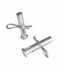 Beefy Go To Heavy Duty Adjustable Clevis Pin With Eight Hole Design And R Clip Lock Kit, Spring Steel Galvanized, 0.5 Inch Diameter