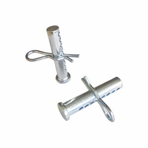Beefy Go To Heavy Duty Adjustable Clevis Pin With Eight Hole Design And R Clip Lock Kit, Spring Steel Galvanized, 0.5 Inch Diameter
