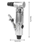 Tough As Nails 90 Degree Pneumatic Die Grinder Cranked Up To 20000 RPM showing 18cm length and 9cm width for precise angle cutting.
