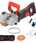 Heavy Hitter 4800 Watt Electric Wall Chaser And Concrete Groove Cutter Featuring Laser Aim System with accessories
