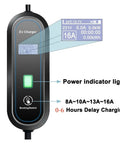 Heavy Duty Portable Ev Charger With Sae J1772 Plug Delivers Sixteen Amp Power For Electric Vehicles control panel with LED screen