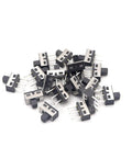 Mini Vertical Knob Slide Switches 18 Pack With Super Smooth Spdt Toggle Action Heavy Duty Panel Mount Micro Switch AC 125V 2A 1P2T piled together