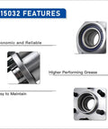 Front Wheel Hub Bearing Assembly 515032 RWD fit for 1997-2004 Dodge Dakota and 1999-2003 Durango features focus