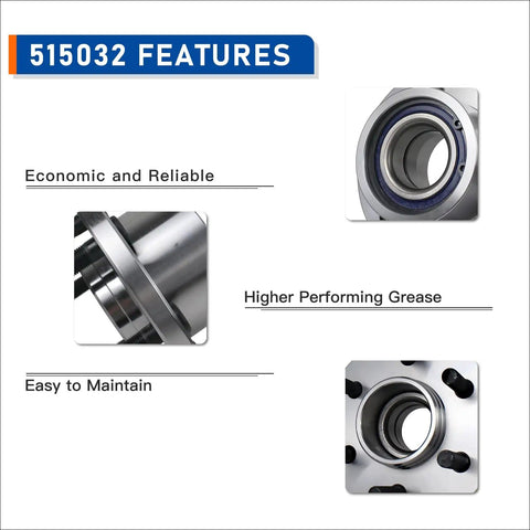 Front Wheel Hub Bearing Assembly 515032 RWD fit for 1997-2004 Dodge Dakota and 1999-2003 Durango features focus