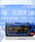 Rugged Metal Roughness Measuring Instrument Handheld Surfaces Roughness Tester With Thirteen Parameters 160 Micrometer Range And High Precision One Thousandth Micrometer For Accurate Roughness Detection, showing Ra 0.004 μm