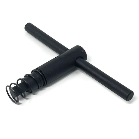 Black metal T-handle key for Six Inch Self Centering Lathe Chuck With Scroll Action And Two Piece Reversible Jaws