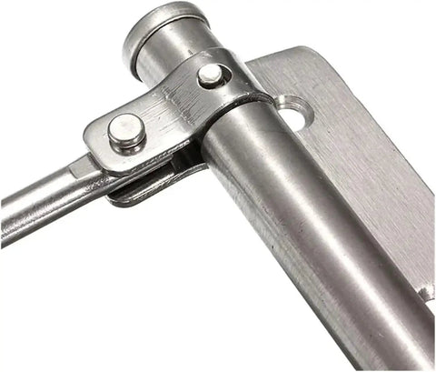 Closeup of Heavy Duty Automatic Door Closer With Adjustable Aluminum Alloy Hydraulic Spring System for Home or Office